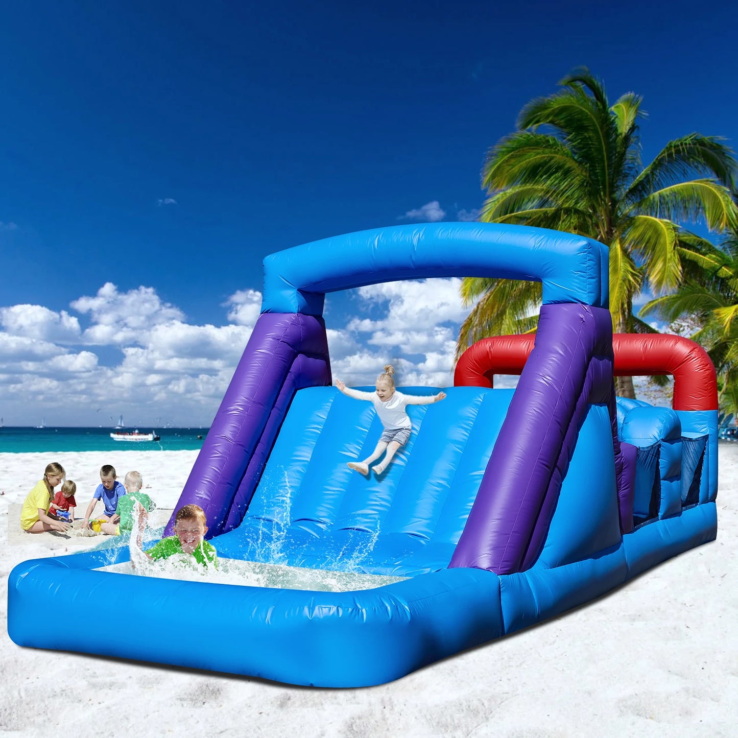 6.7m Commercial PVC Inflatable Obstacle Course Bounce House Castle For Kid Party Children's playground, children's toys