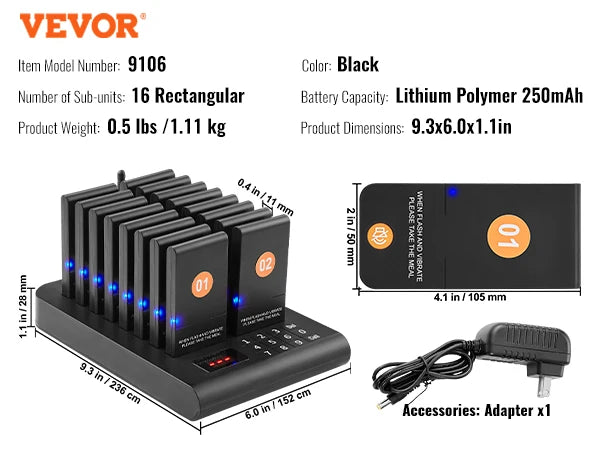 Succebuy Restaurant Pager System With Beepers And Vibration