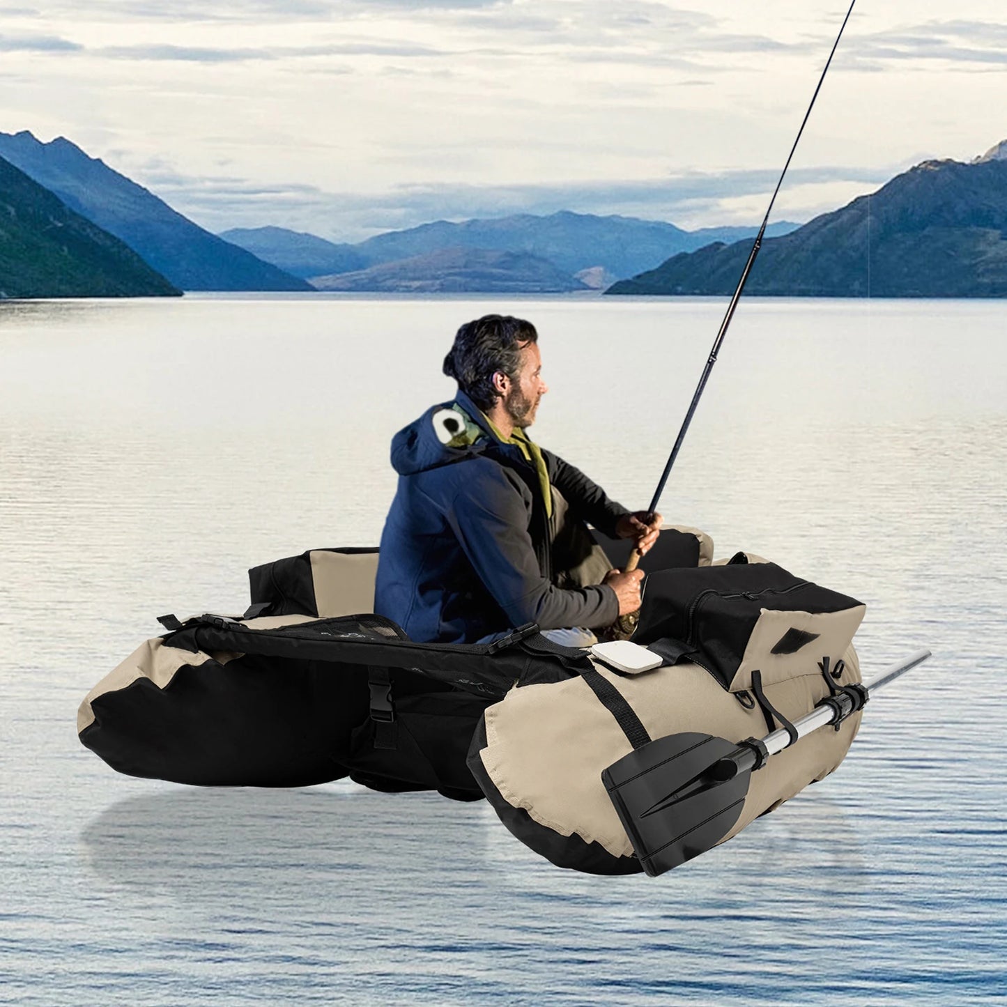 Outdoor Inflatable Fishing Boat With Adjustable Backrest 90-180 Ocean Fishing
