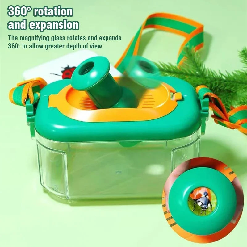 28PC Kids Bug Catcher Adventure Toys Kit Outdoor Nature Exploration Toy Binoculars Dragonfly Butterfly Catching Net Camping Game