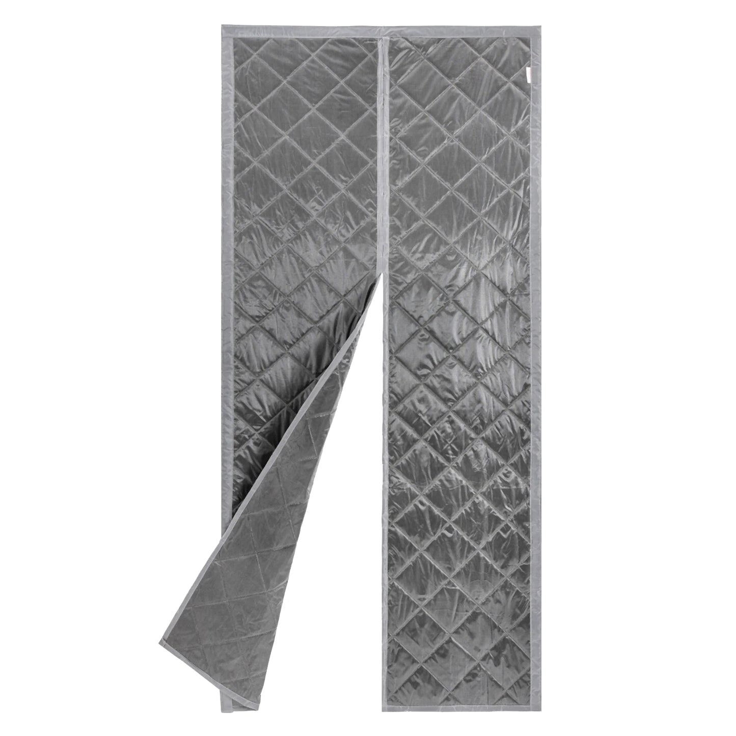0.95x2.1m Magnetic Thermal Insulated Door Curtain Waterproof Gray Coffee