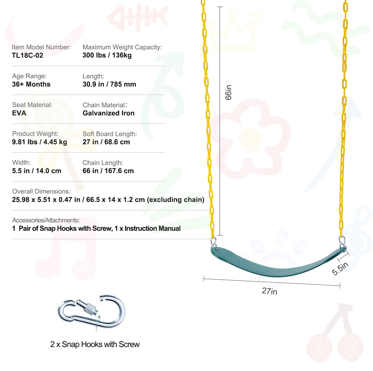 SucceBuy Tree Swing Saucer Swing 750lbs Swing Seat 2 Tree Hanging Straps Adjustable Multi-Strand Ropes Round Swing Kids Outdoor