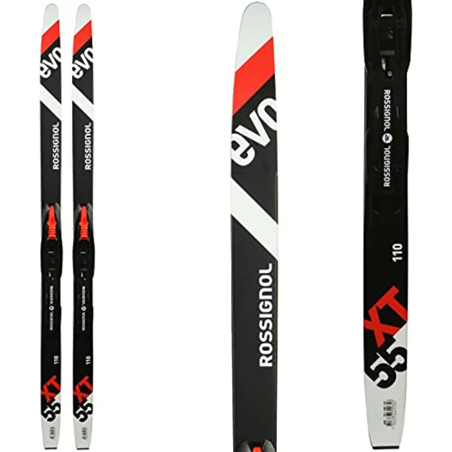 XMSJ Nordic Skiing Set Lightweight 130mm Wide Skis With Tour Jr Si Bindings