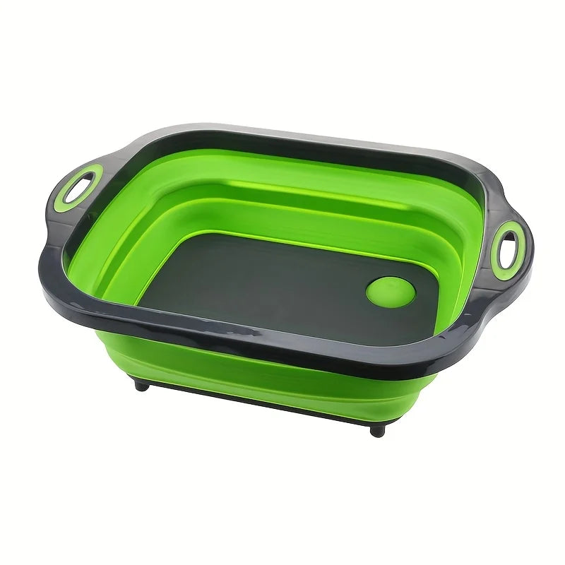 Portable Space Saving Basin With Built In Sink And Storage For Outdoor Camping