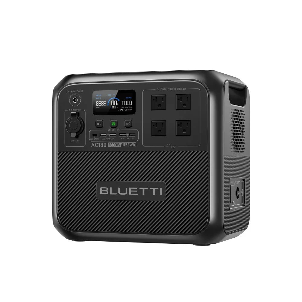 BLUETTI AC180 Solar Generator With 200W Solar Panel