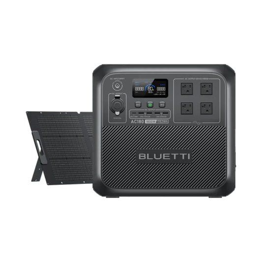 BLUETTI AC180 Solar Generator With 200W Solar Panel