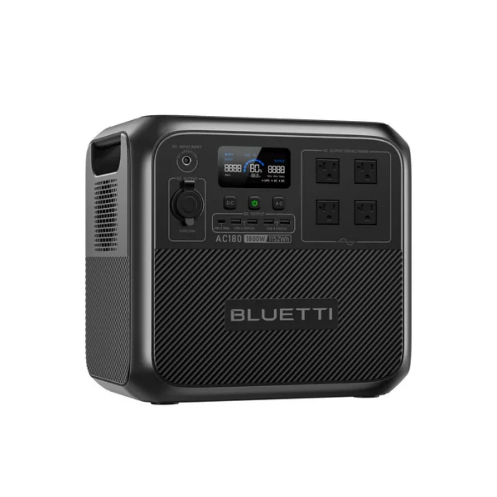 BLUETTI AC180 Solar Generator With 200W Solar Panel
