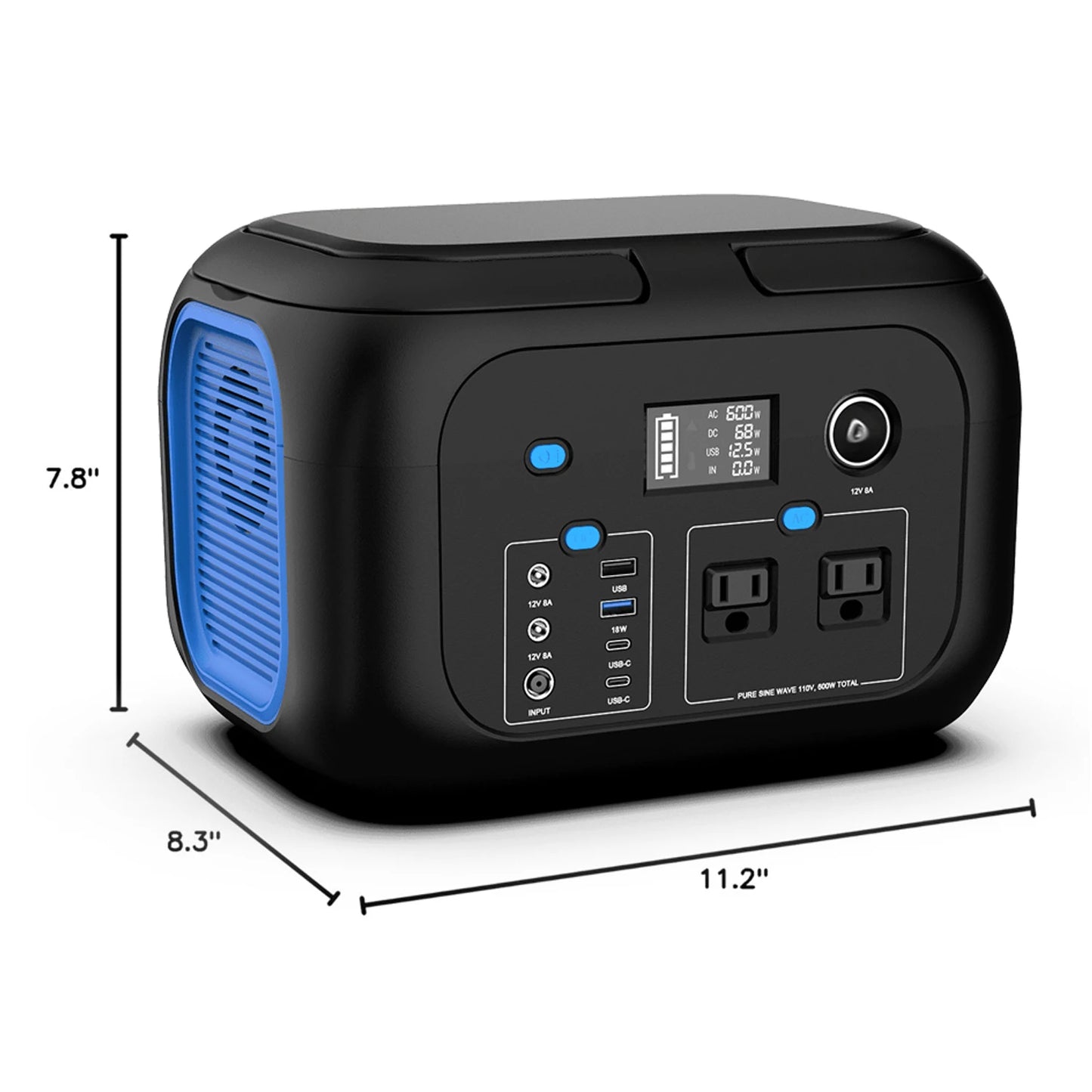 SinKeu 600W Portable Power Station Solar Generator For Camping