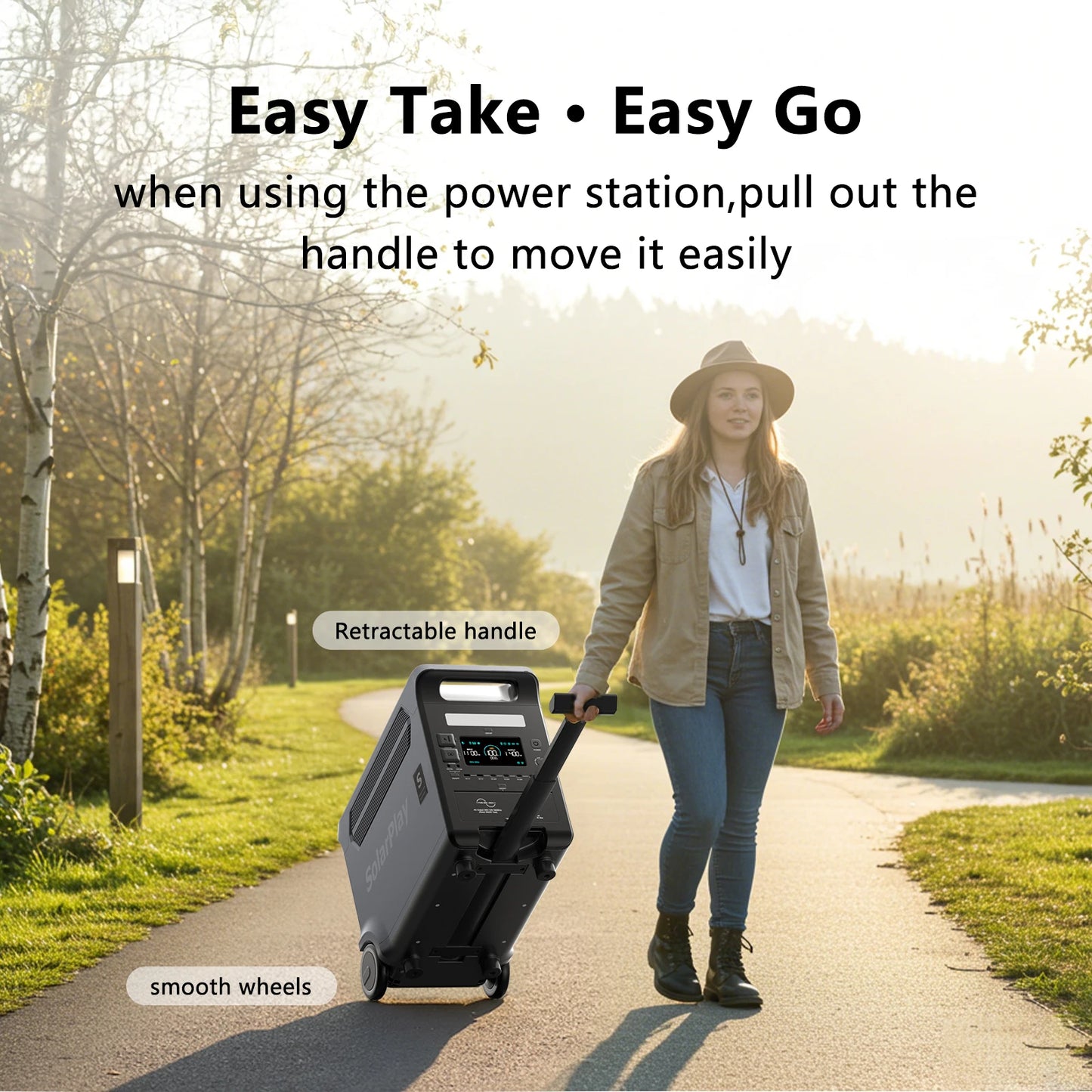 SOLARPLAY Q3600 Portable Power Station LiFePO4 Generator