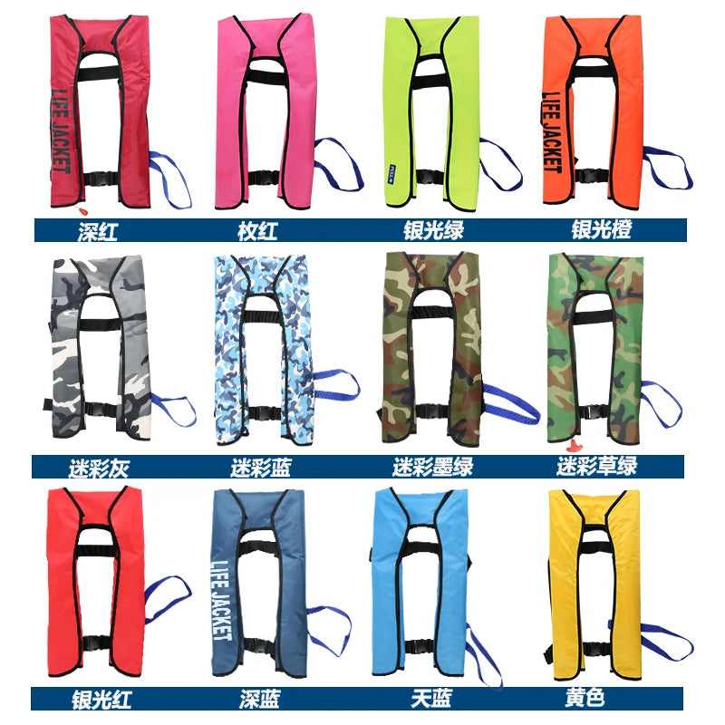 Automatic Inflatable Life Jacket For Adults Outdoor Water Sports Survival Vest