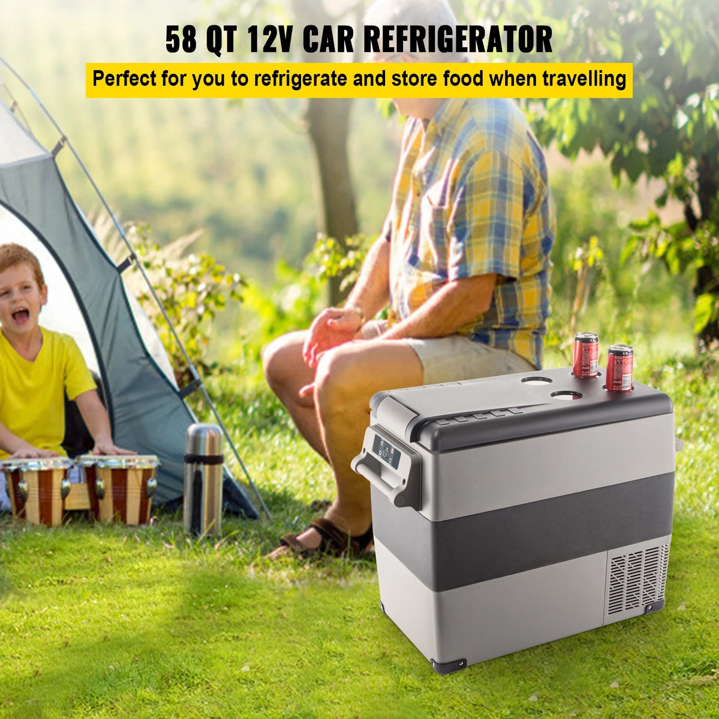 SucceBuy Portable Car Refrigerator 20L To 55L Compressor Cooler For Camping