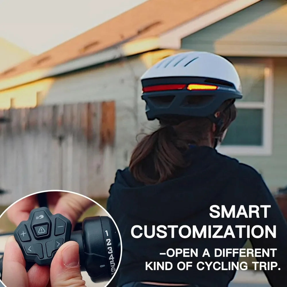 Smart Bike Helmet With Built In Speakers And Brake Lights LED Signals Remote