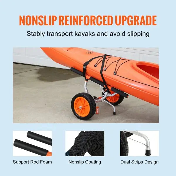 Heavy Duty Kayak Cart Foldable Trolley for Easy Transport