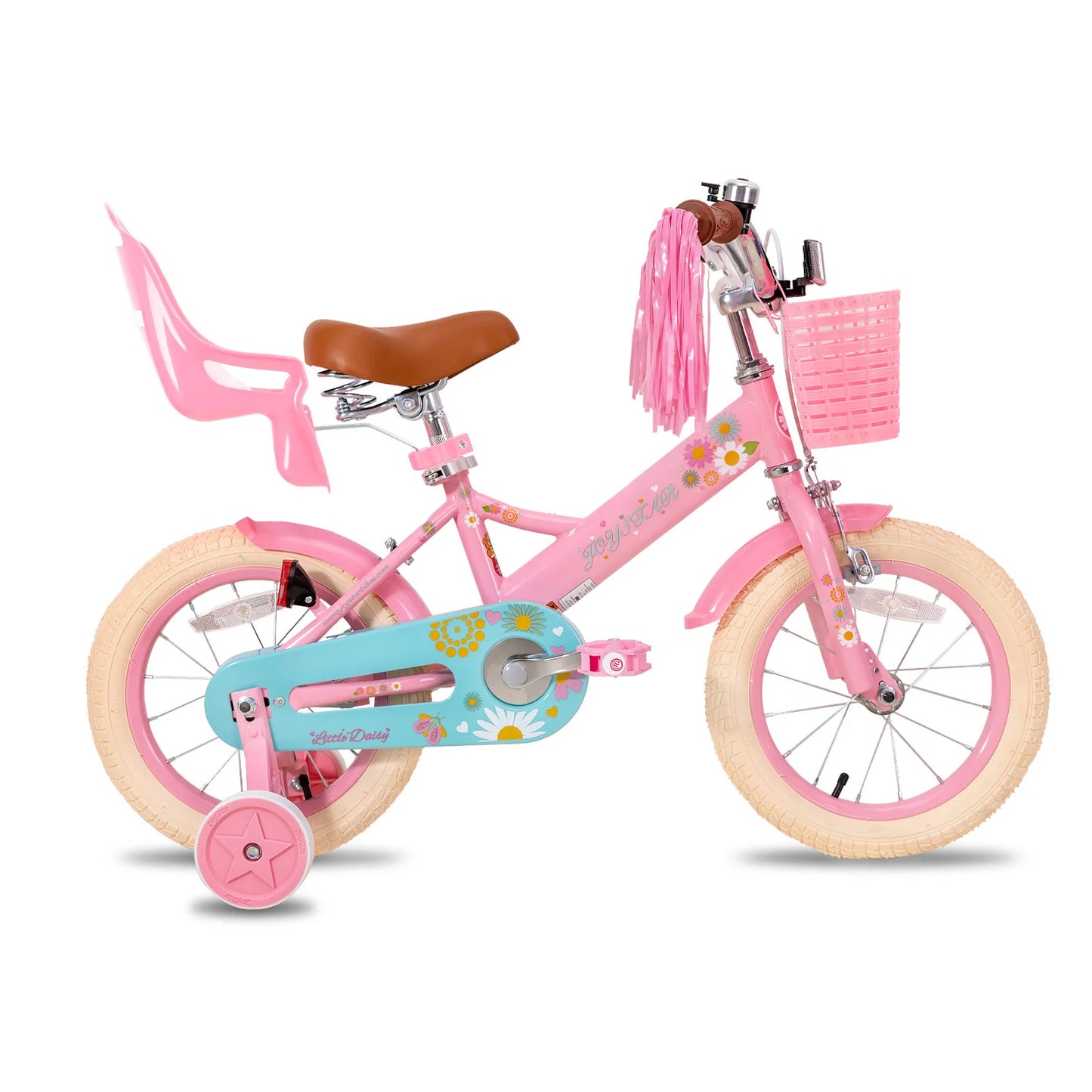 JOYSTAR Little Daisy Kids Bike For Girls Ages 2-7 With Doll Seat Streamers Flag