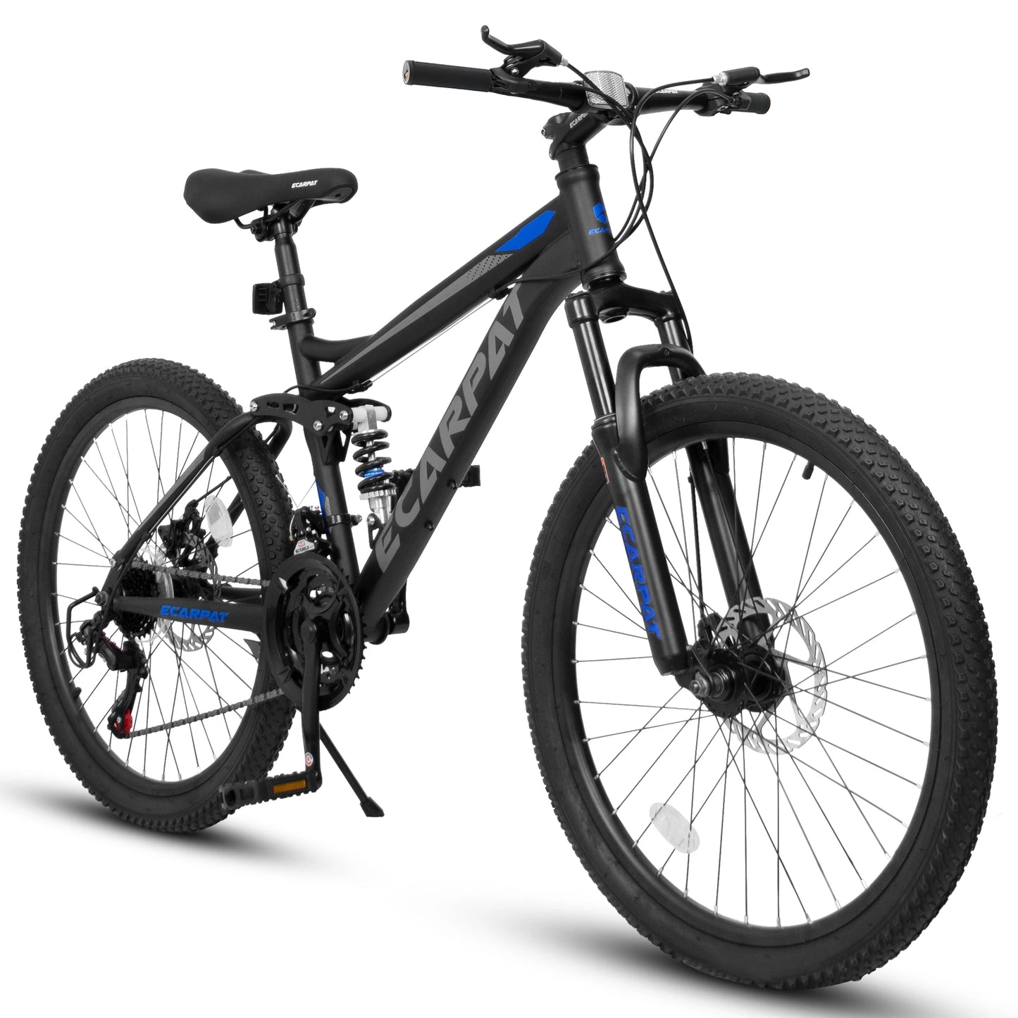 Ecarpat Unisex Dual Full Suspension Mountain Bike 24 26 27.5 Inch 21 Speed