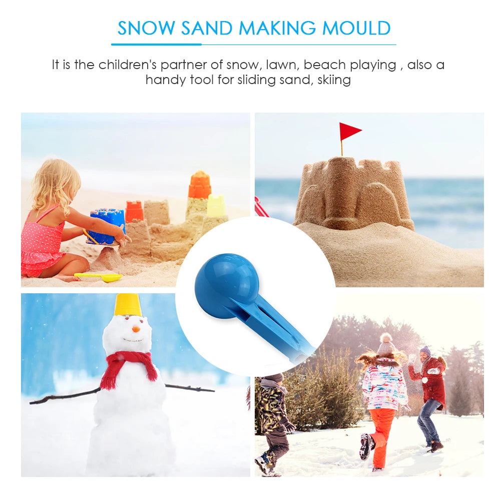 3D Large Round Snowball Maker Clip Winter Snowball Fight Children Beach Play Toy