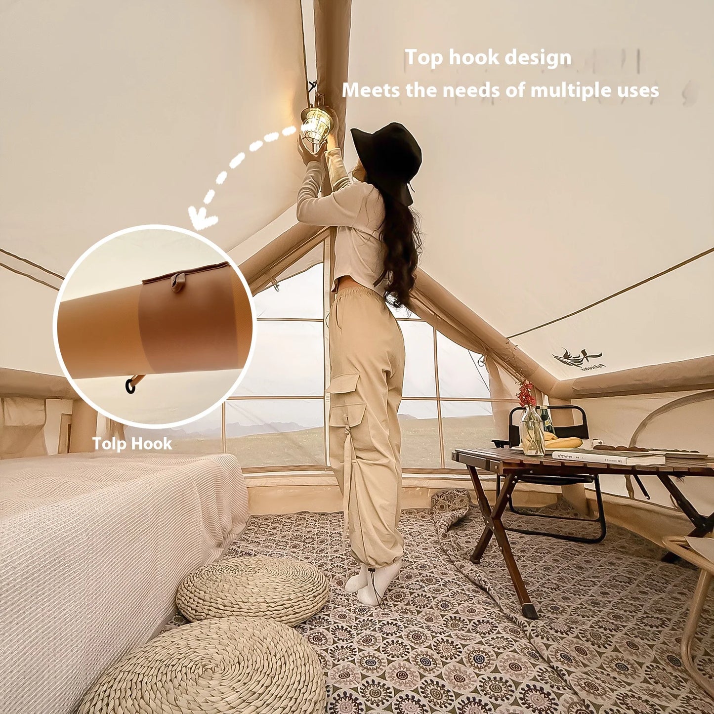 Inflatable Camping Tents For Adults Luxury Family 4 6 8 Person With Stove Plug