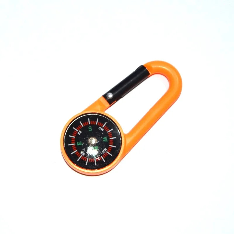 Mini Lightweight Compass With Carabiner Keychain For Camping Survival