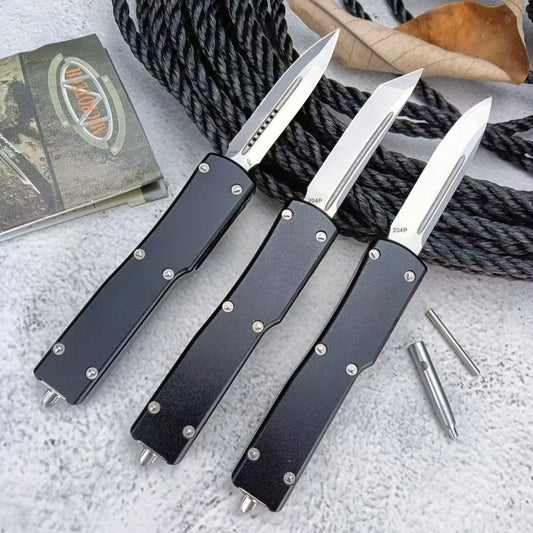 Folding Knife D2 Blade Aluminum Handle Ambidextrous Survival Hunting