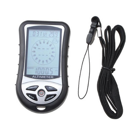 8-in-1 Handheld Digital Altimeter Compass Thermometer Backlight Outdoor Camping Travel Altimeter Barometer