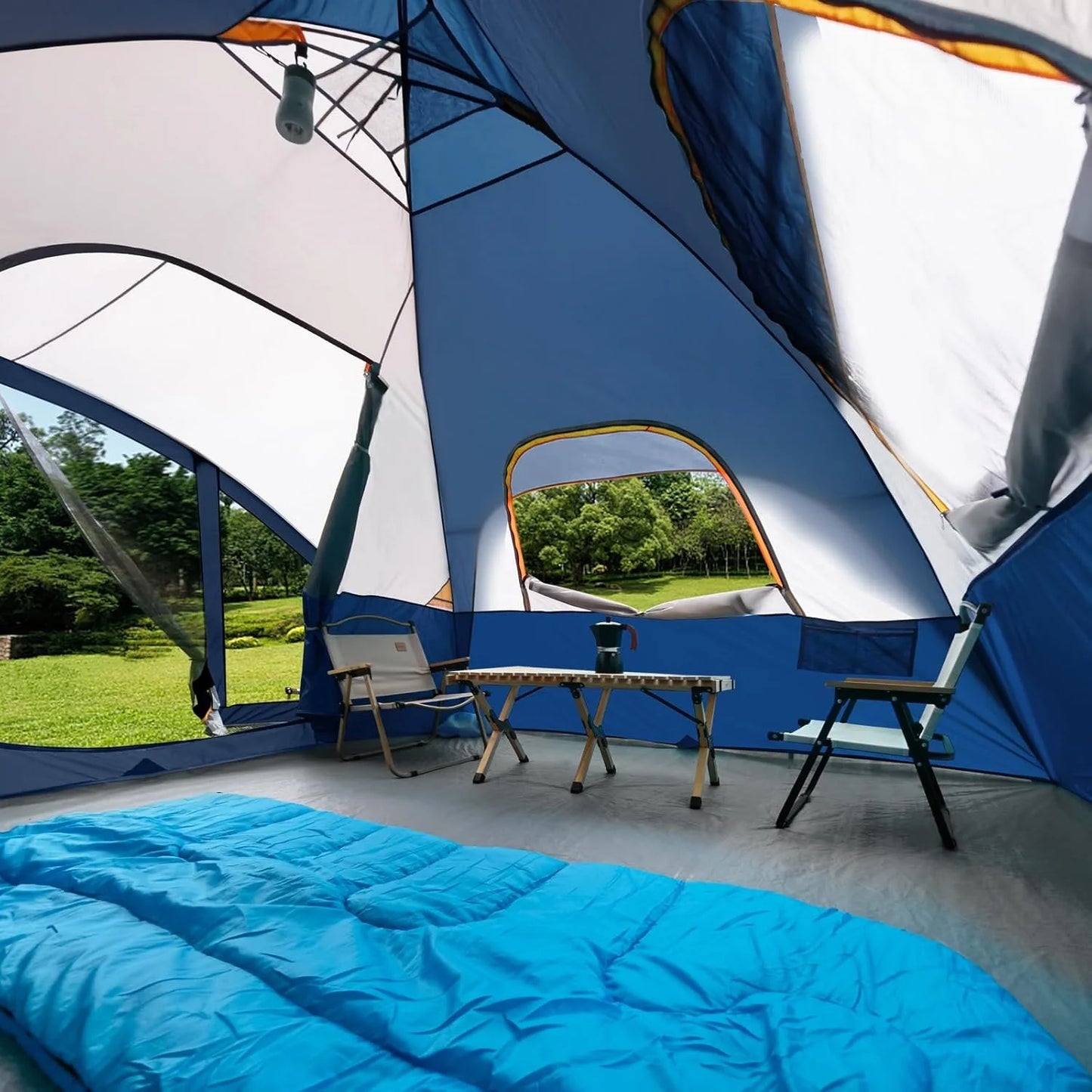 UNP 6 Person Camping Tent With Screen Room And Porch