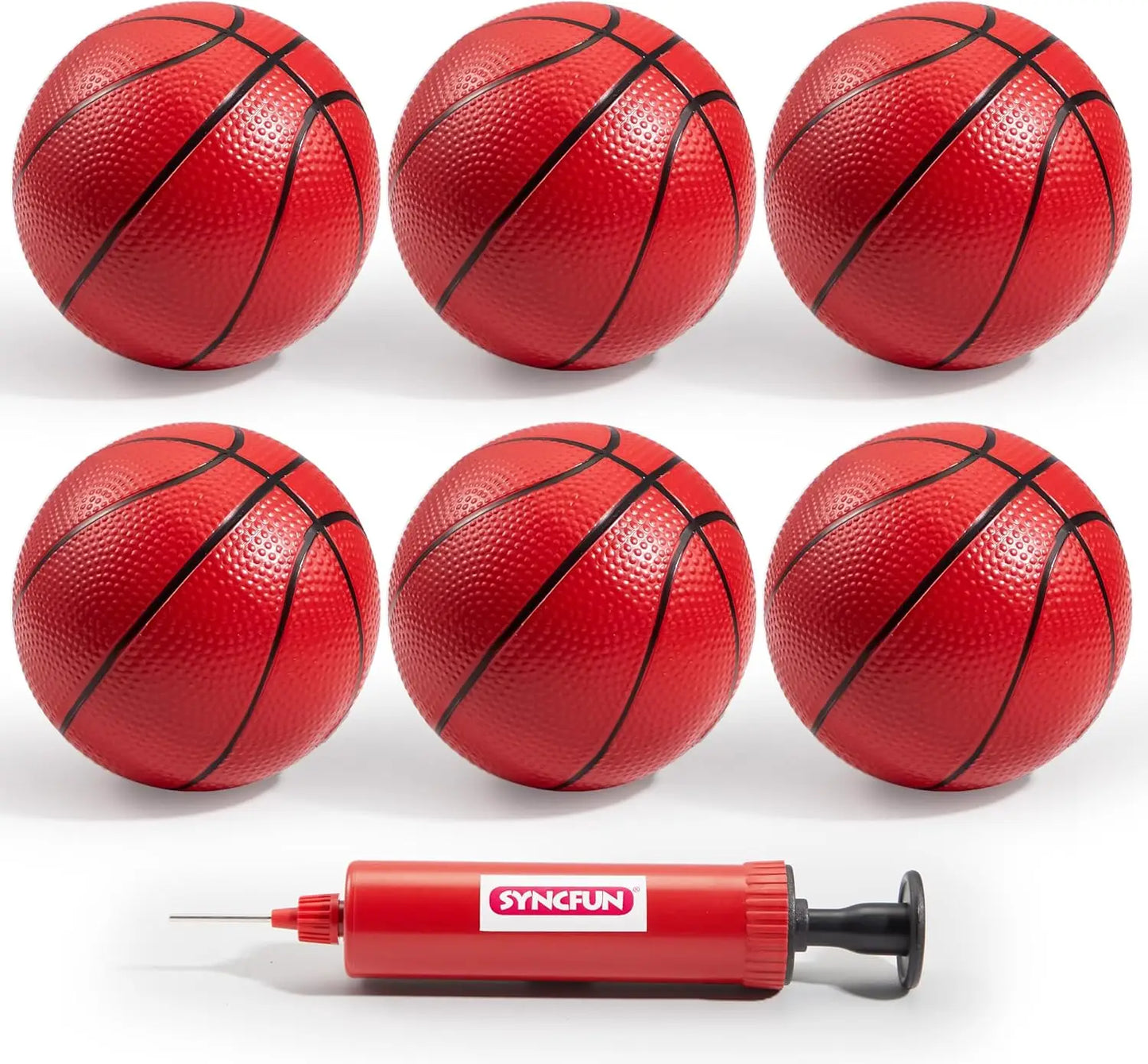 JOYFY 6 PCS Mini Basketballs 5 inches Colorful Small Ball for Basketball Hoop Inflatable Rubber Ball Toys for Toddlers Gift