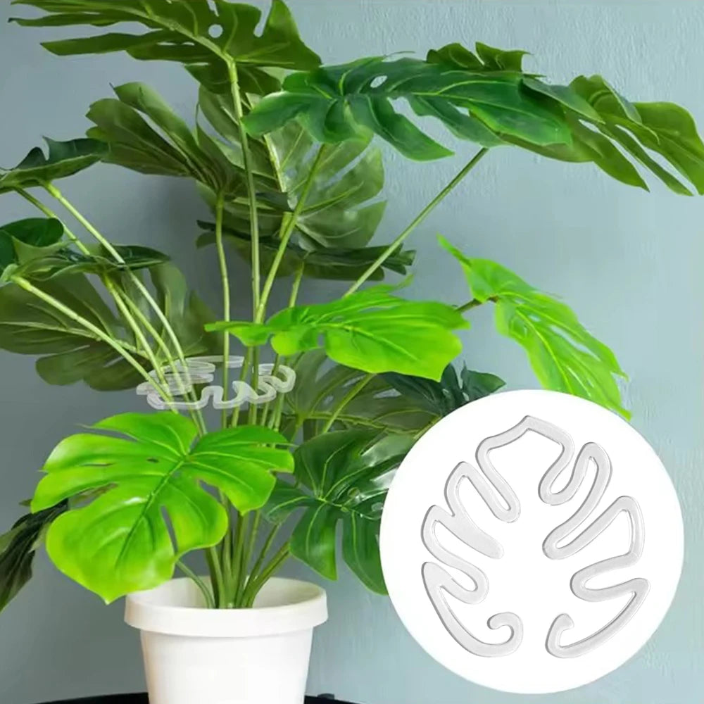 3PCS Monstera Tree Plant Support Turtle Leafs Tropical Landscape Plants Bracket For Home Garden Office Decor