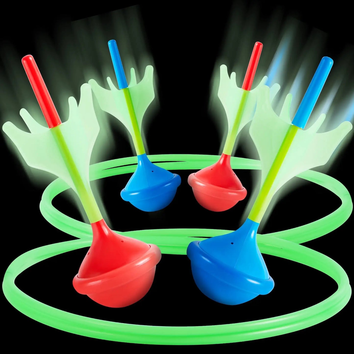 JOYFY 6Pcs Lawn Darts Games Set Glow in The Dark Yard Games for Kids Adults Family Camping Outdoor Sports