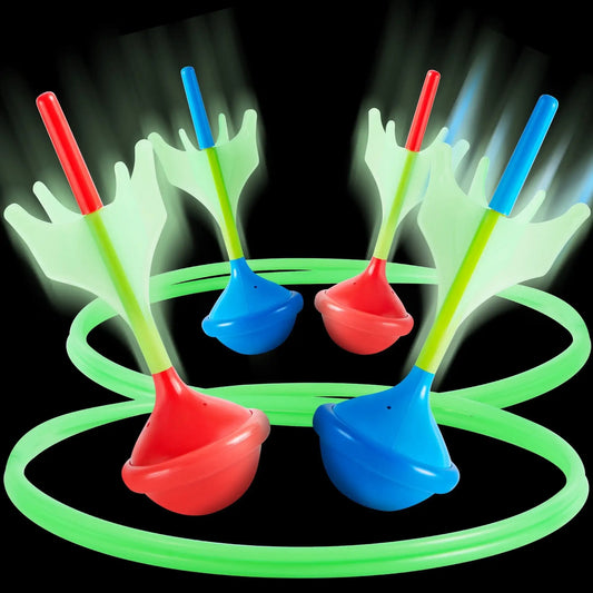 JOYFY 6Pcs Lawn Darts Games Set Glow in The Dark Yard Games for Kids Adults Family Camping Outdoor Sports