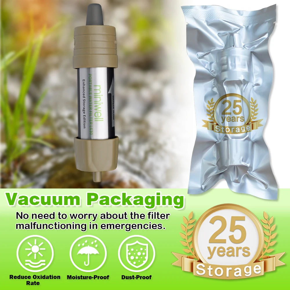 Emergency Water Filter For Clean Drinking Water Portable Use