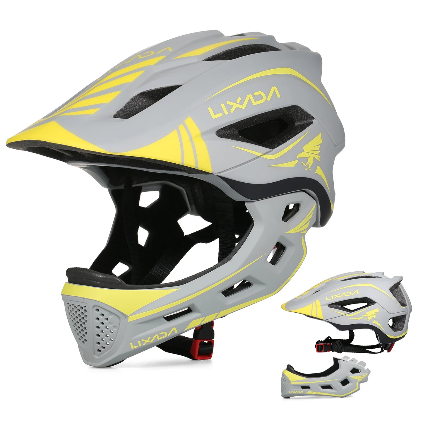 Lixada Kids 2 In 1 Detachable Full Face Cycling Helmet Safety CE