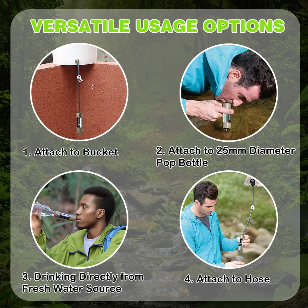 Emergency Water Filter For Clean Drinking Water Portable Use