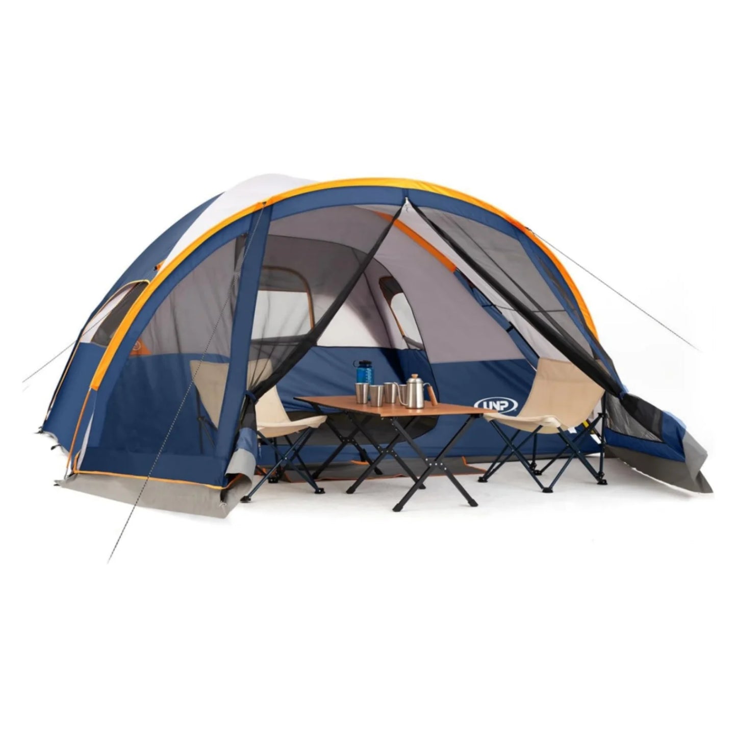 UNP 6 Person Camping Tent With Screen Room And Porch