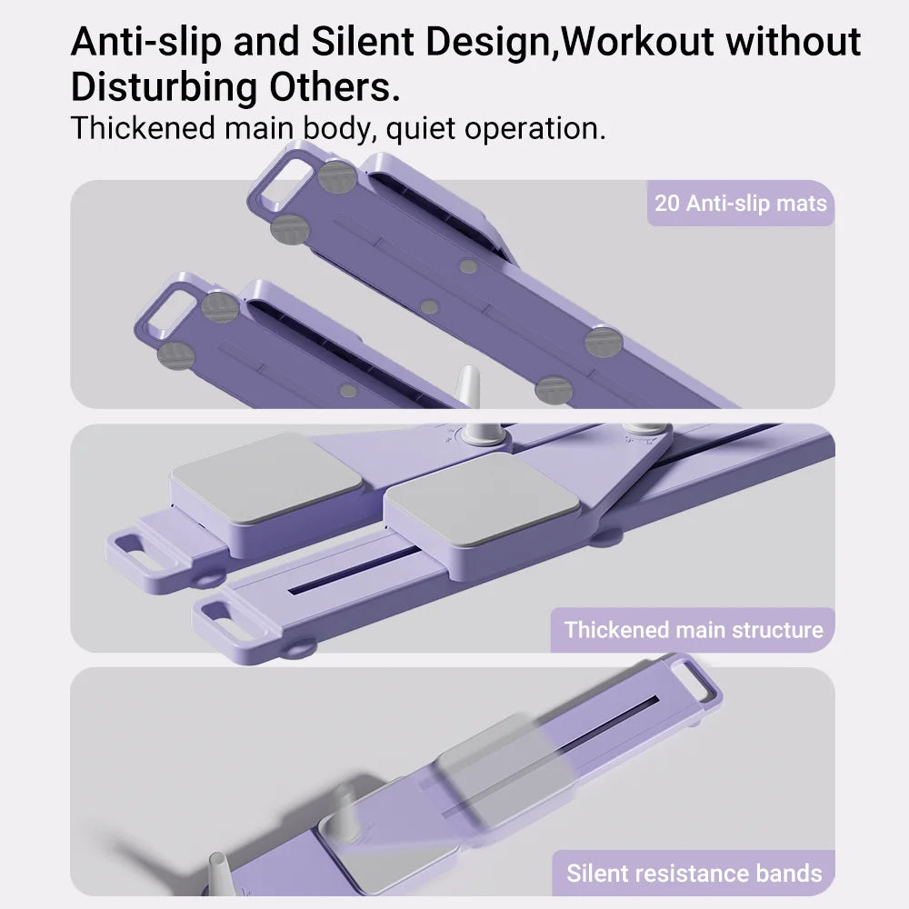 2-In-1 Abs And Ski Board Portable Core Leg Trainer For Home Gym FullBody Fitness