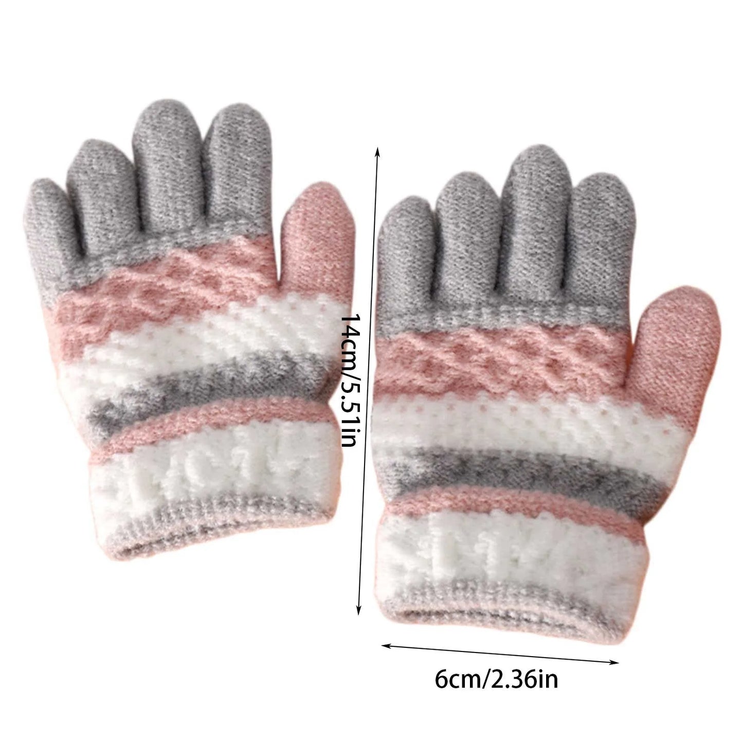 Kids Winter Gloves For Boys And Girls Size 4 To 7 Stretchy Warm Mittens