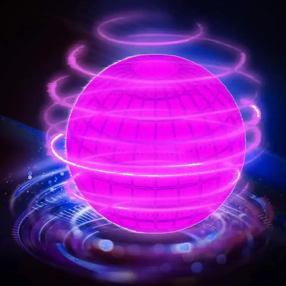 Flying Ball Boomerang Flyorb Magic With LED Lights Drone Hover Ball Fly Nova Orb Flying Spinner Fidget Toys Children Family Gif