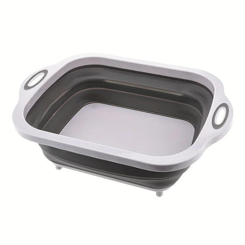 Portable Space Saving Basin With Built In Sink And Storage For Outdoor Camping