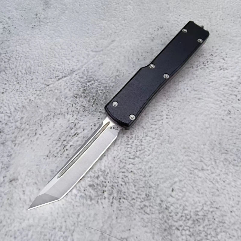 Folding Knife D2 Blade Aluminum Handle Ambidextrous Survival Hunting