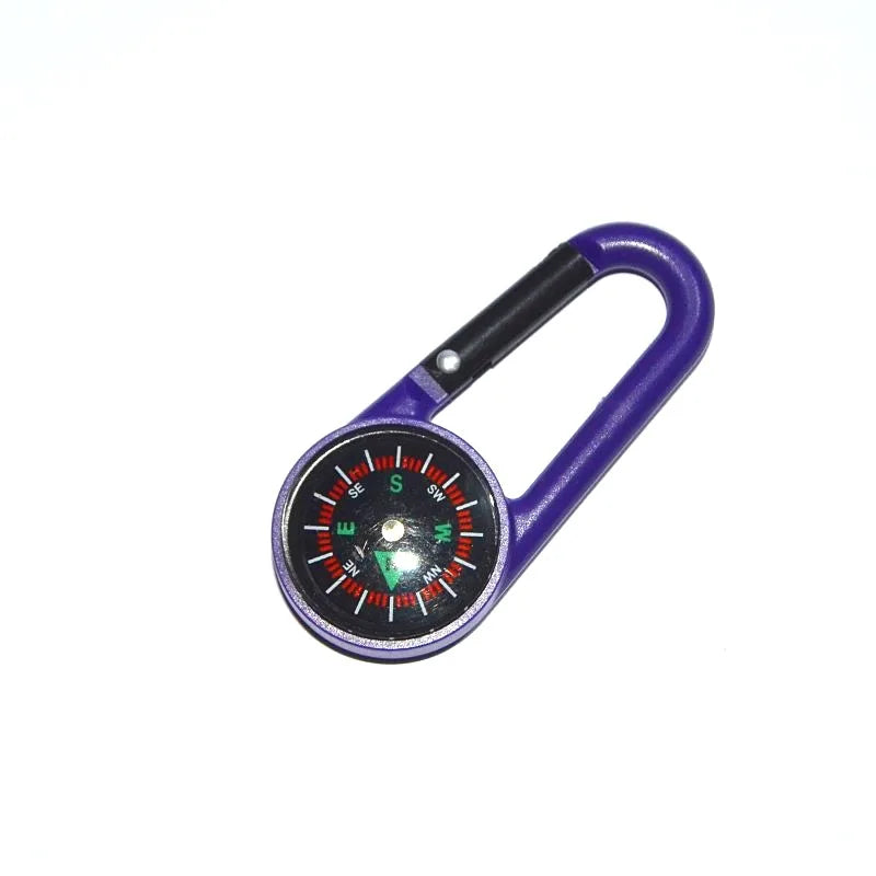 Mini Lightweight Compass With Carabiner Keychain For Camping Survival