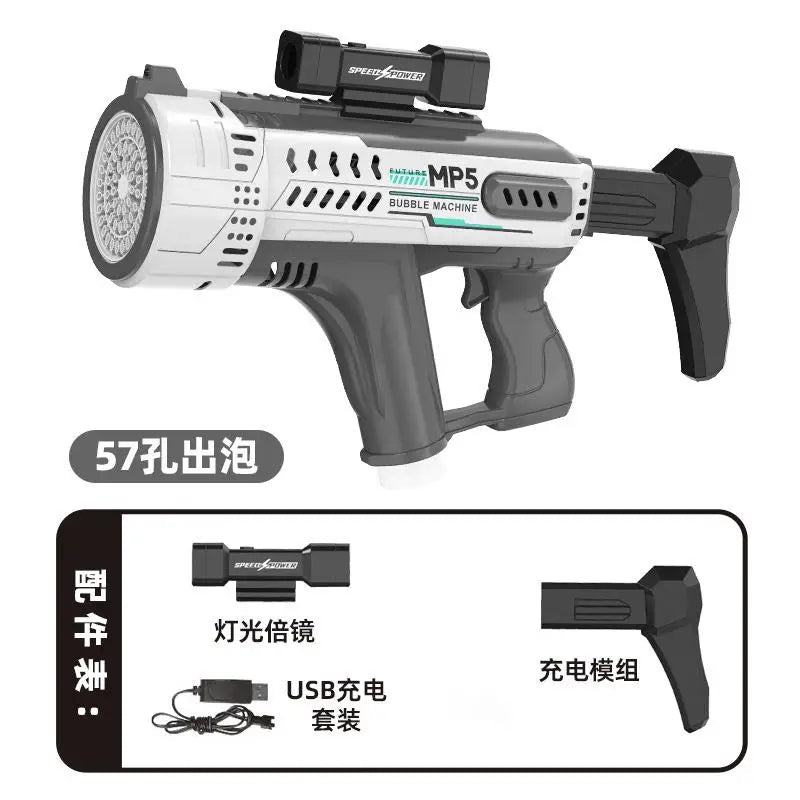 Fully Automatic Bubble Gun for Kids With Colorful Lights
