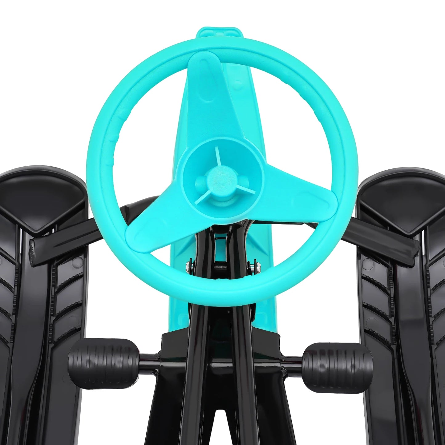 Snow Sled Slider Board With Steering Wheel And Twin Brakes For Teens And Kids