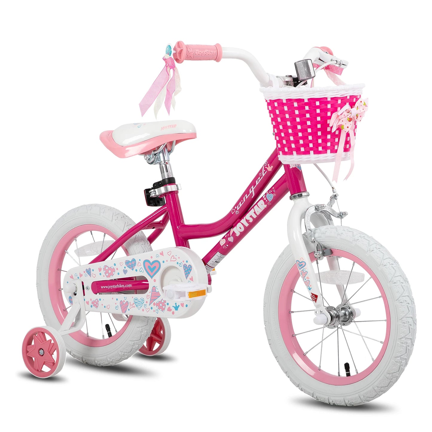JOYSTAR Colorful Girls Bike With Basket And Training Wheels 12 14 16 18 Inch