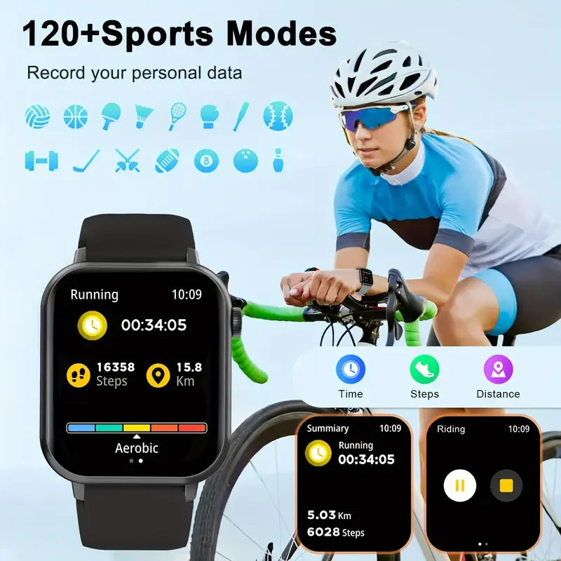 LAXASFIT Waterproof Smartwatch With Bluetooth Call For Android iOS