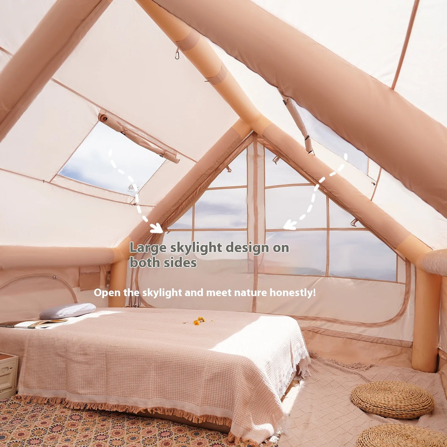 Inflatable Camping Tents For Adults Luxury Family 4 6 8 Person With Stove Plug