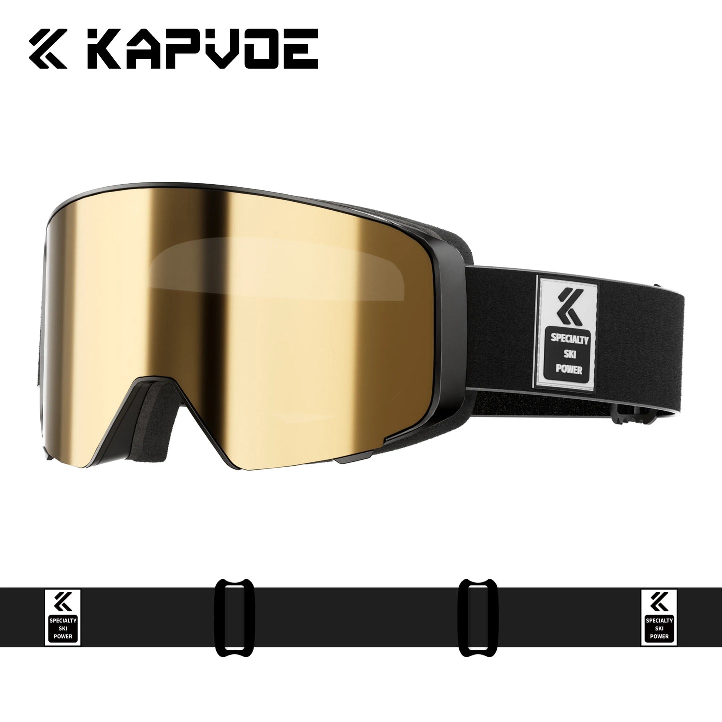 KAPVOE Outdoor Photochromic Ski Goggles UV400 Anti Fog Magnetic Snow Glasses