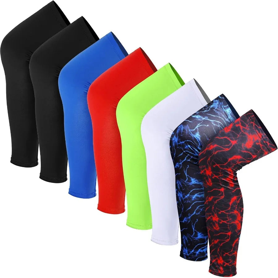 Long Knee Sleeve For Running Basketball Cycling Compression With UV Protection