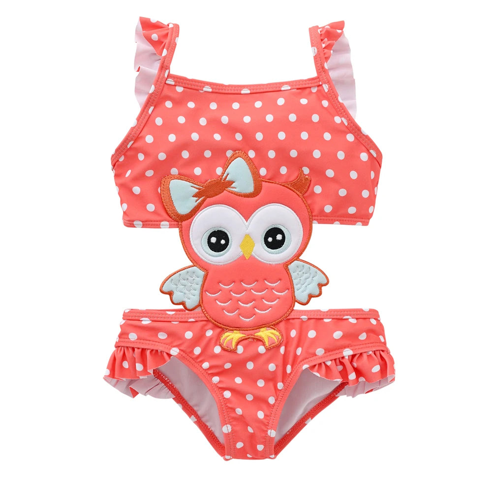 Watermelon Print One Piece Swimsuit For Toddler Girls Summer Beachwear
