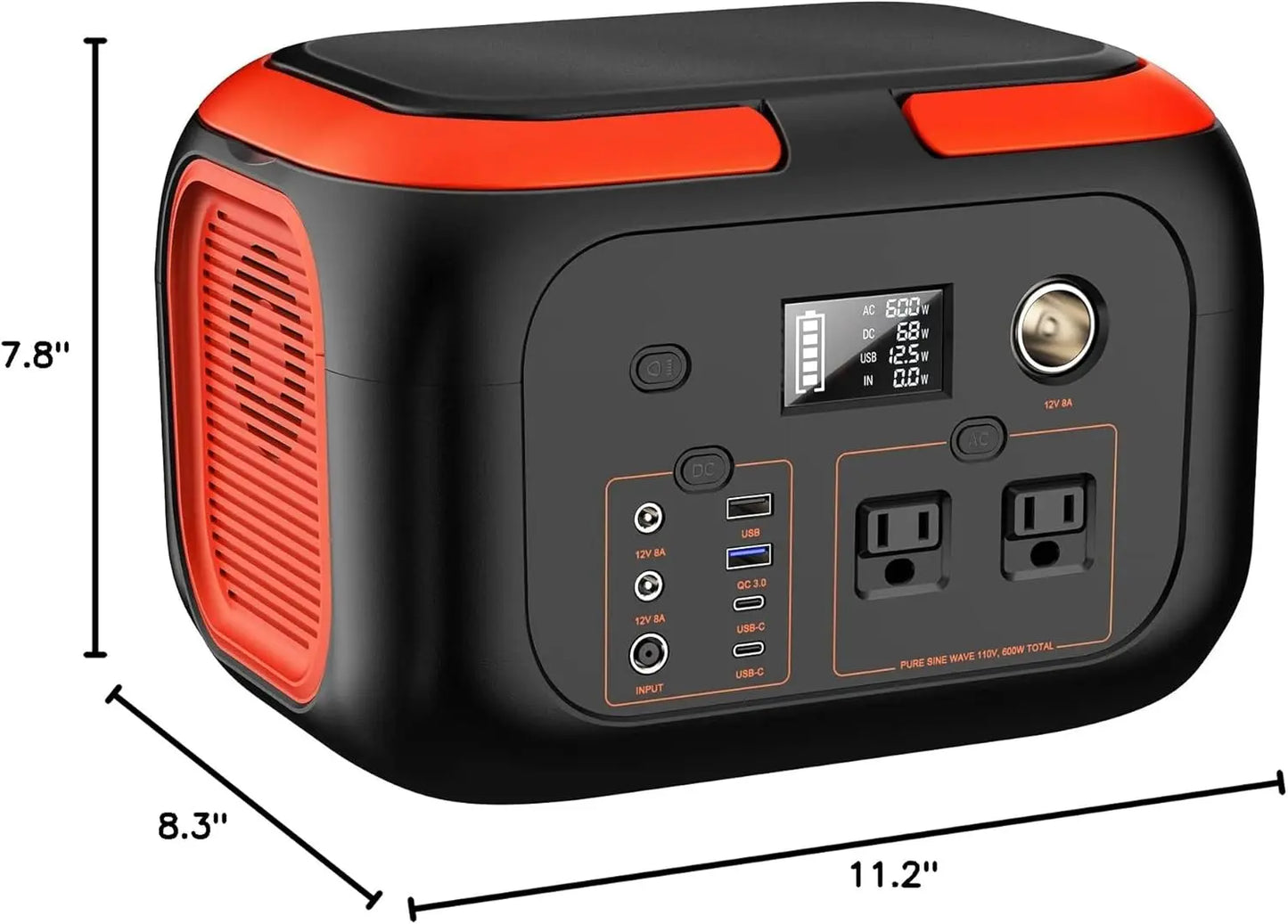 SinKeu 600W Portable Power Station Solar Generator For Camping