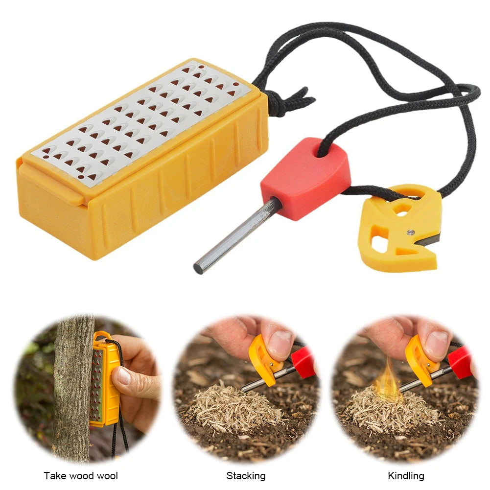 Tinder Maker With Fire Starter Tool Stainless Steel Lightweight Portable Camping