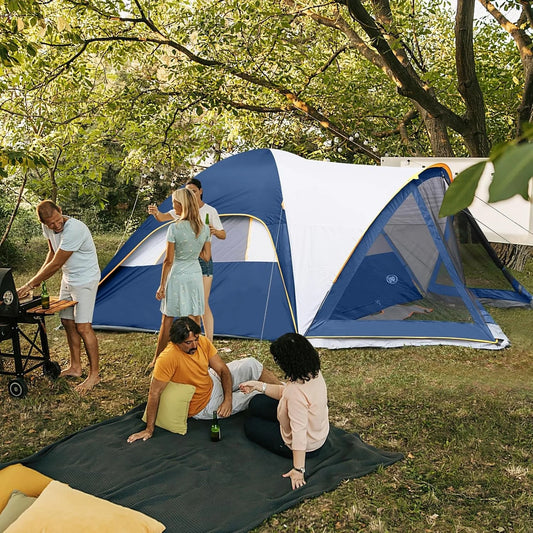 UNP 6 Person Camping Tent With Screen Room And Porch